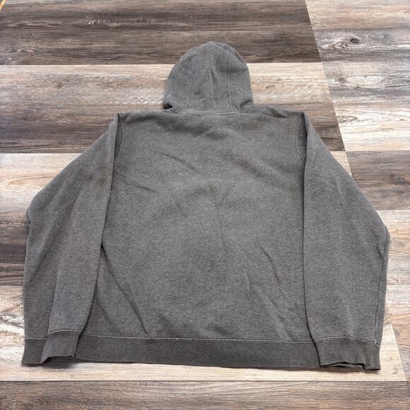 Nike Gray Mens Large Swoosh Spellout Logo Athleisure‎ Pullover Sweatshirt Hoodie - Picture 4 of 9